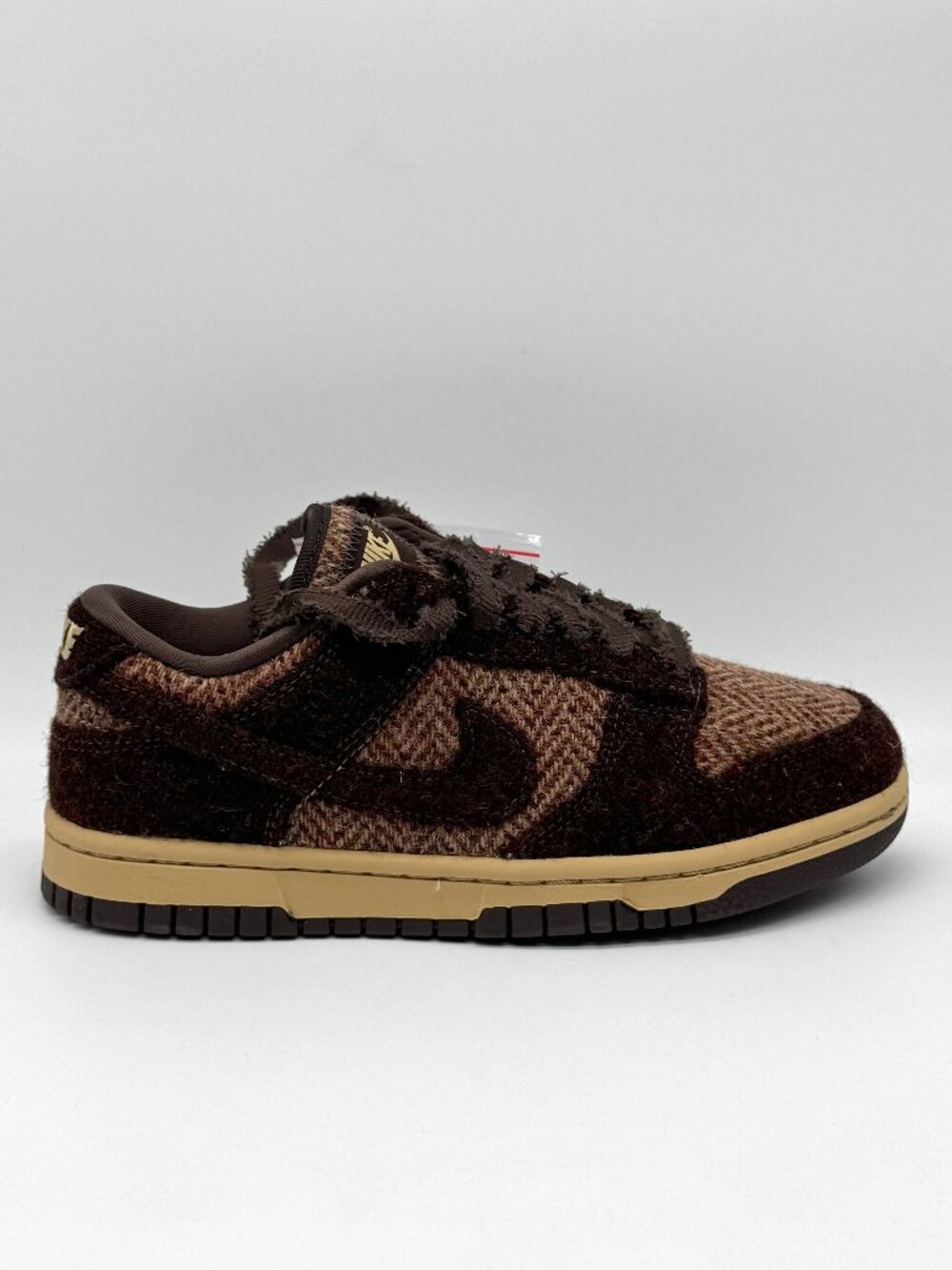 Nike Womens Dunk Low Harris Tweed Sesame Brown Shoes Sz 5 New IO0052-200